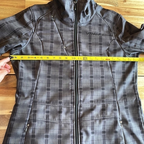 Vuarnet Long Plaid Funnel Neck Fall Coat - Picture 6 of 10